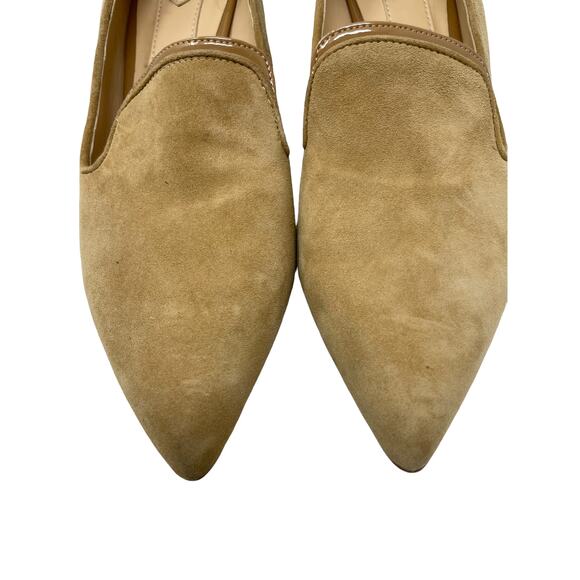 B Brian Atwood Pumps Womens 10 Karina Heels Tan Suede Embellished Pointed Toe - Picture 3 of 12